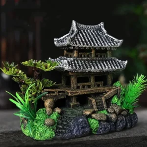 Simulation Decoration Fish Tank Ornament Ornament Resin Aquarium Ornament Fish Tank Landscape House Model Aquarium Ornament