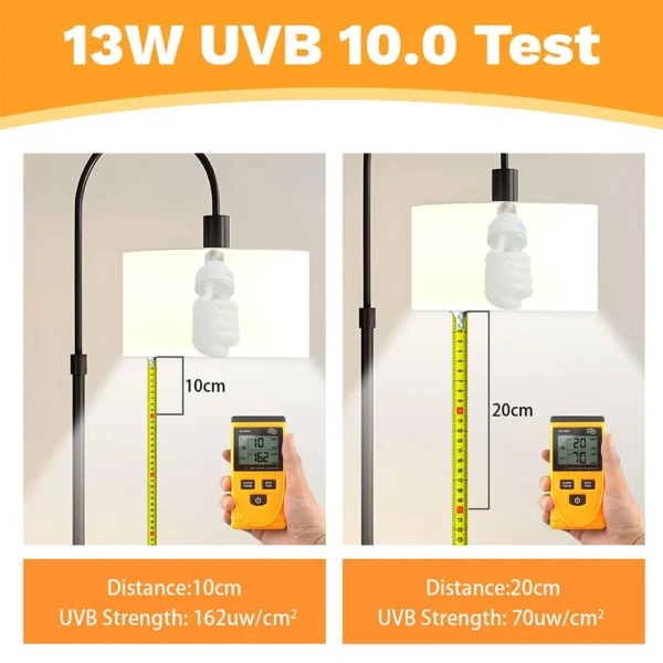 13W /26W Reptile Heating Lamps 5.0 10.0 15.0 UVB Reptiles Energy Saving Light Turtles Lizard Snake Reptile UVB Heating Lights - Image 3