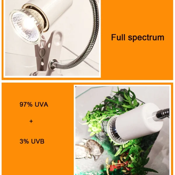 10pcs UVA+UVB 3.0 Reptile Lamp Turtle Basking UV Light Heating Bulb for Amphibians Turtle Lizards Temperature Control - Image 5