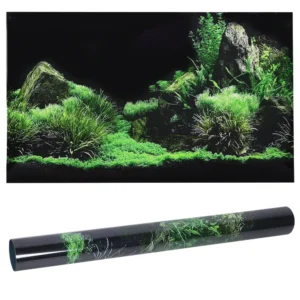 Aquarium Background Sticker Fish Sticker Aquarium Fish Seafloor Water Grass Background Decoration Painting PVC Sticker