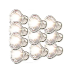 10pcs UVA+UVB 3.0 Reptile Lamp Turtle Basking UV Light Heating Bulb for Amphibians Turtle Lizards Temperature Control
