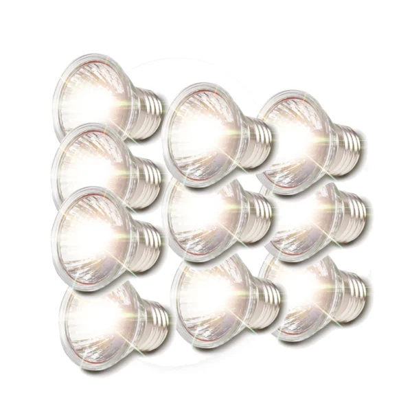10pcs UVA+UVB 3.0 Reptile Lamp Turtle Basking UV Light Heating Bulb for Amphibians Turtle Lizards Temperature Control